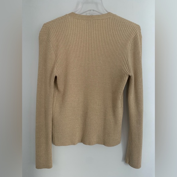 NY&CO Women’s Gold and Shimmer Cardigan (Size: M) - Picture 6 of 6